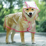 Pet Dog Puppy Transparent Rainwear Raincoat, Hooded Waterproof Jacket Clothes Soft PVC Small Dogs Raincoat Puppy Rain Poncho