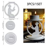‌Ramadan Candle Holder Silicone Mold Eid-Al-Fitr Ornament Gypsum Mould
