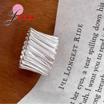 Rings for Women Couple 925 Sterling Silver Minimalist Handmade Simple Wide Interware Ring