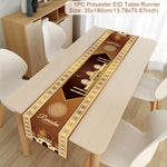 Ramadan Decor Table Runner EID Mubarak Decoration For Home Tablecloth Ramadan Kareem Islamic Muslim Party Eid Al Adha Gifts