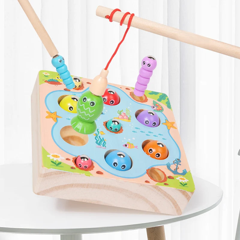 Wooden Fishing Game Children Toys