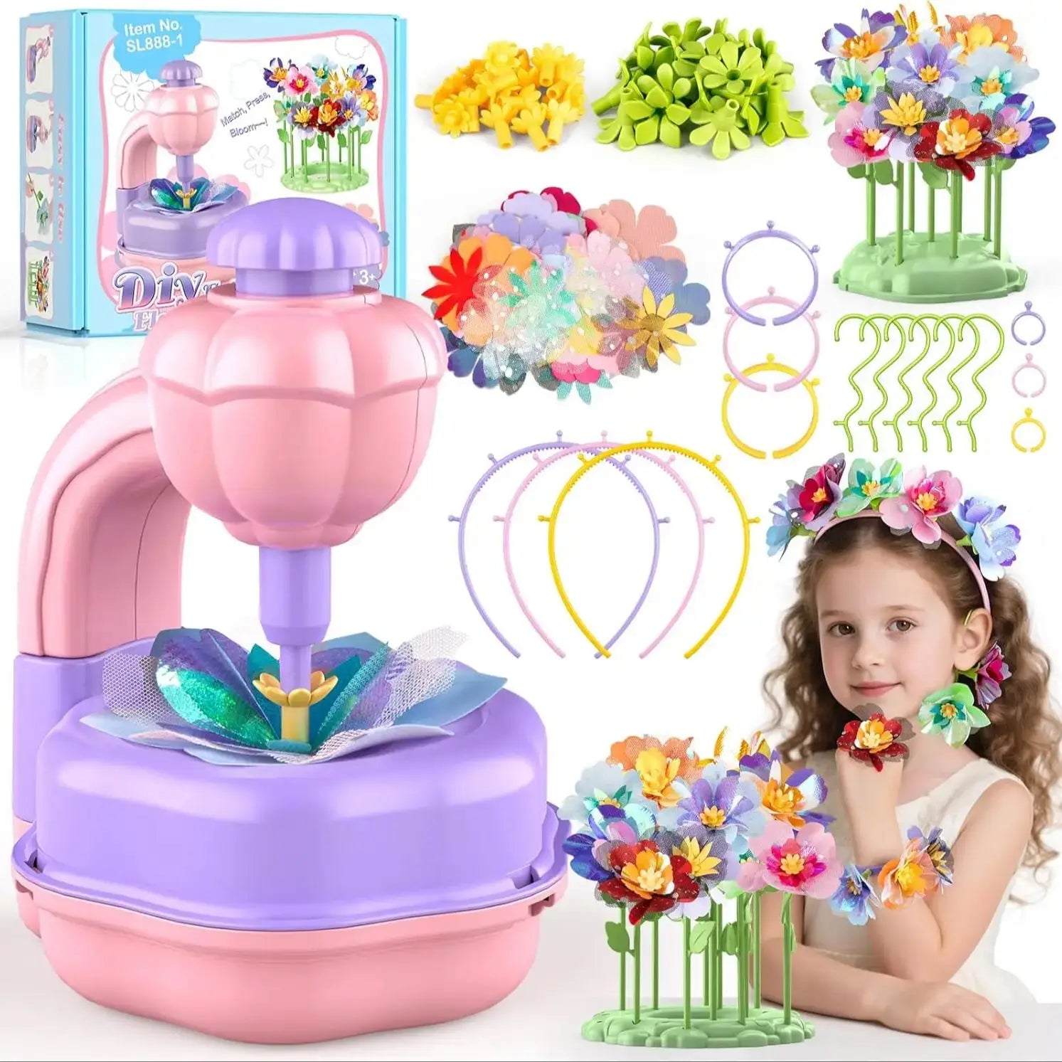 Girls Toys Fabric Flower Bouquets Craft Kits