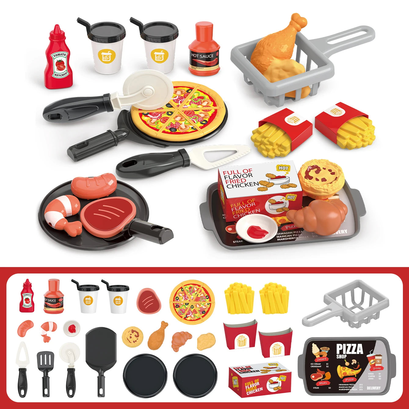 Children's kitchen food, toy sets