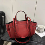Women Tote Bag Underarm Bag Large Capacity PU Leather Shoulder Bag.