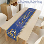 Ramadan Decor Table Runner EID Mubarak Decoration For Home Tablecloth Ramadan Kareem Islamic Muslim Party Eid Al Adha Gifts