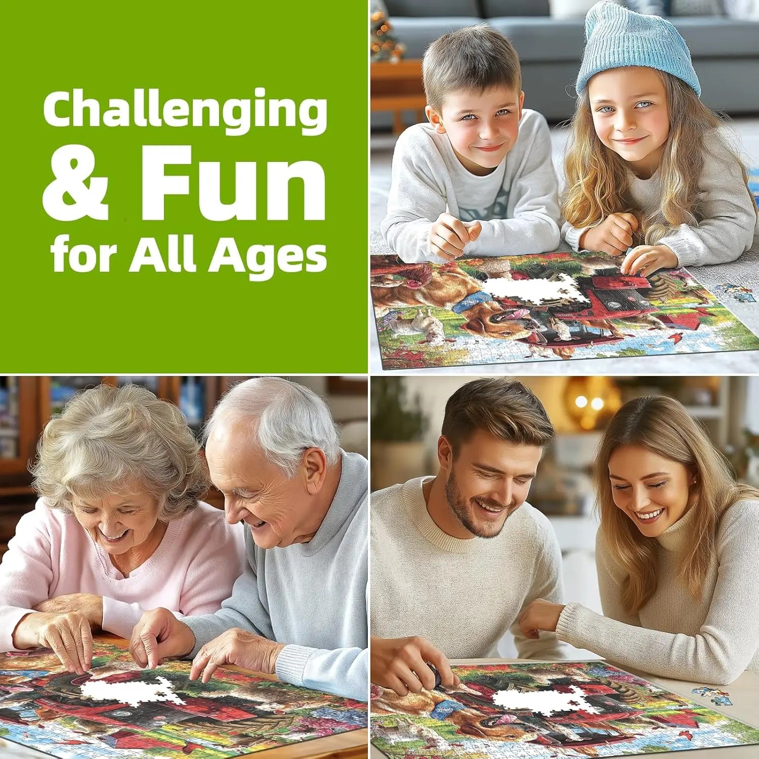 1000/500/300 Pieces Dinosaur World Wooden Jigsaw Puzzles