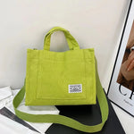 Fashionable Simple Women's Corduroy Crossbody Bag.