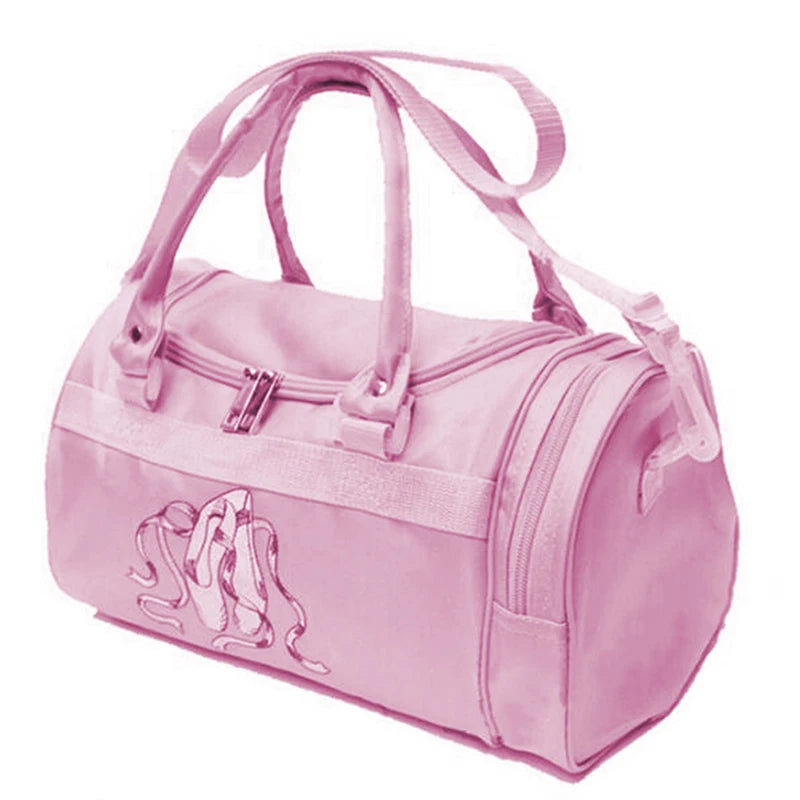 Kids Dance Bag for Girls Ballerina Bag Pink Lace Duffel for Ballet Class Crossbody Name Embroidery Ballet Handbag.