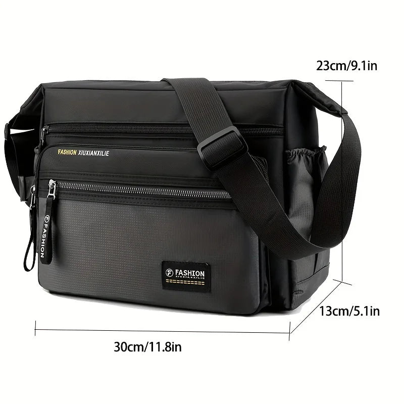 Multifunctional Crossbody Bags for Men, Nylon Waterproof Shoulder Bag, Luxury Design