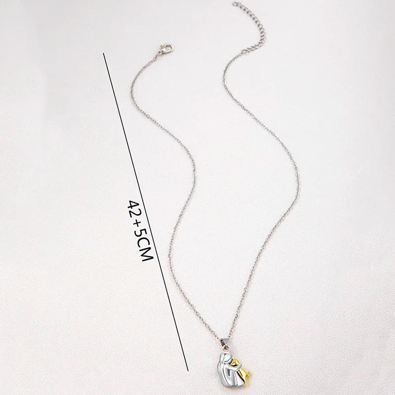 Fashion Women and Dog Necklace Cute Little Girl Puppy Pendants Animal Pet Jewelry