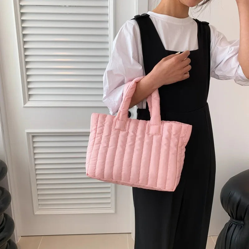 Bags for Women 2025 New Large Capacity Simple Niche Handbags Women's Cotton Clothes.