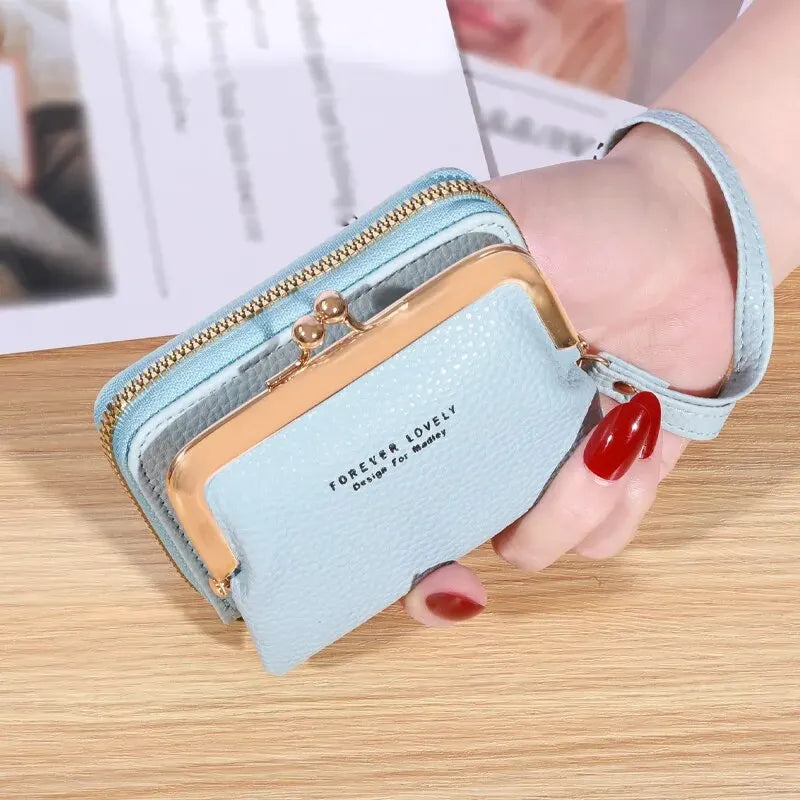 Women's Fashion Wrist Strap Short Zero Wallet