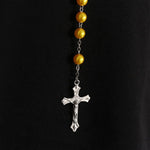Fashion Vintage Cross Necklace Rosary Beads Chain Jesus Crucifix Virgin Mary Pendant Chain Jewelry Necklace