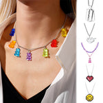 Necklace For Women Cute Girls Animal Sweet Heart Butterfly Fashion Party Rap Gummy Bears Blade