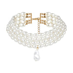 Pearl Beaded Necklace for Women Multilayer Choker Trend Chain Collares On The Neck Chokers Female Party Accessories