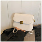 Fashion PU Leather Women Crossbody Bags Black White Khaki Brown Waterproof Korean Shoulder Bag.