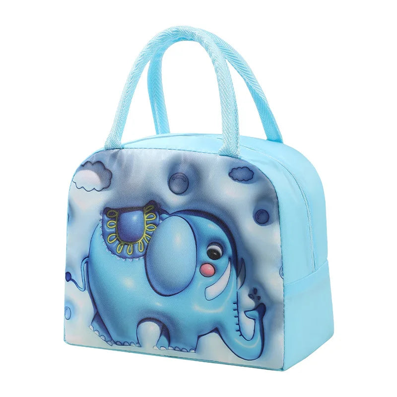 Kids Lunch Bag for School Portable Thermal Bag Children Cartoon Insulated Lunch Bag.