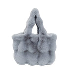 Ladies Hand-held Tote Bag Fashion Large Capacity Plush Crossbody Bags for Women.