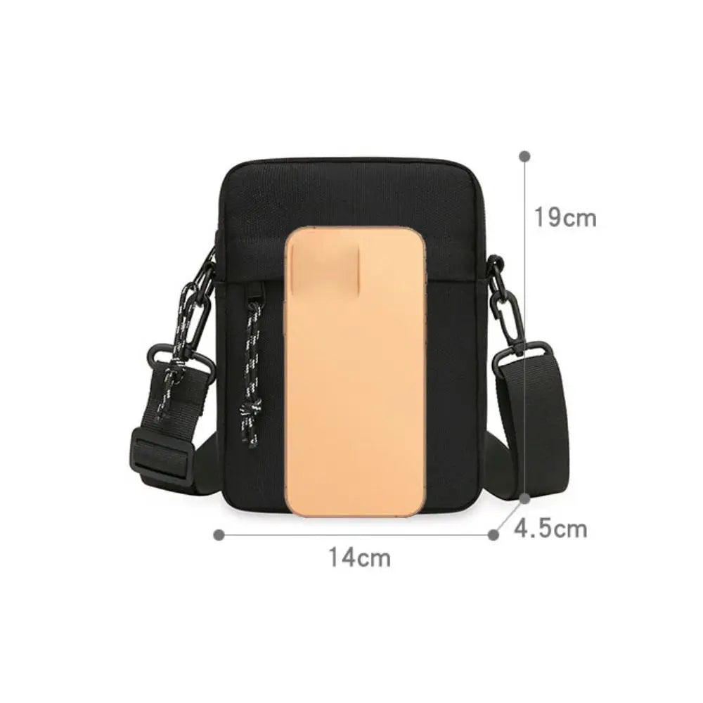 Messenger Sling Bags For Men Casual Canvas Small Zipper Crossbody Pouch.