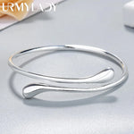 Charm 925 Sterling Silver Bracelets for Women fine Water droplets bangles lady Fashion Wedding Party Jewelry