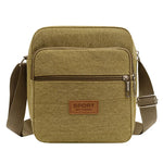 Men's Shoulder Bag Business Leisure Large Capacity Portable Handbag Zipper Multi Layer Waterproof Crossbody Bags