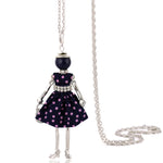 Cute Women Necklace Statement Lady Charm Long Trendy New Fashion Female Big Pendant Lovely Jewelry Polka Dot Gift Wholesale