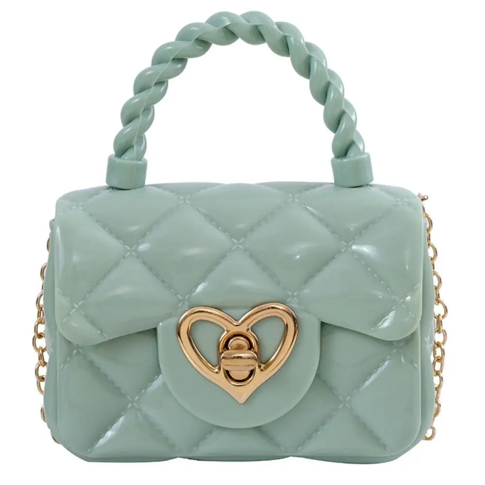 Fashion Kids PU Leather Crossbody Bags Girls Heart Shoulder Bags Children Mini Coin Purses Bag