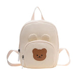 Cute Korean Kindergarten Schoolbag Canvas Cartoon Bear Children's Handbags.