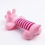 Pet Toys with Striped Plush Dog That Can Be Bitten Until They Soft They Grind Their Teeth and Play with Cats Pet Supplies