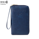 RFID Blocking Passport Holder, Travel Wallet