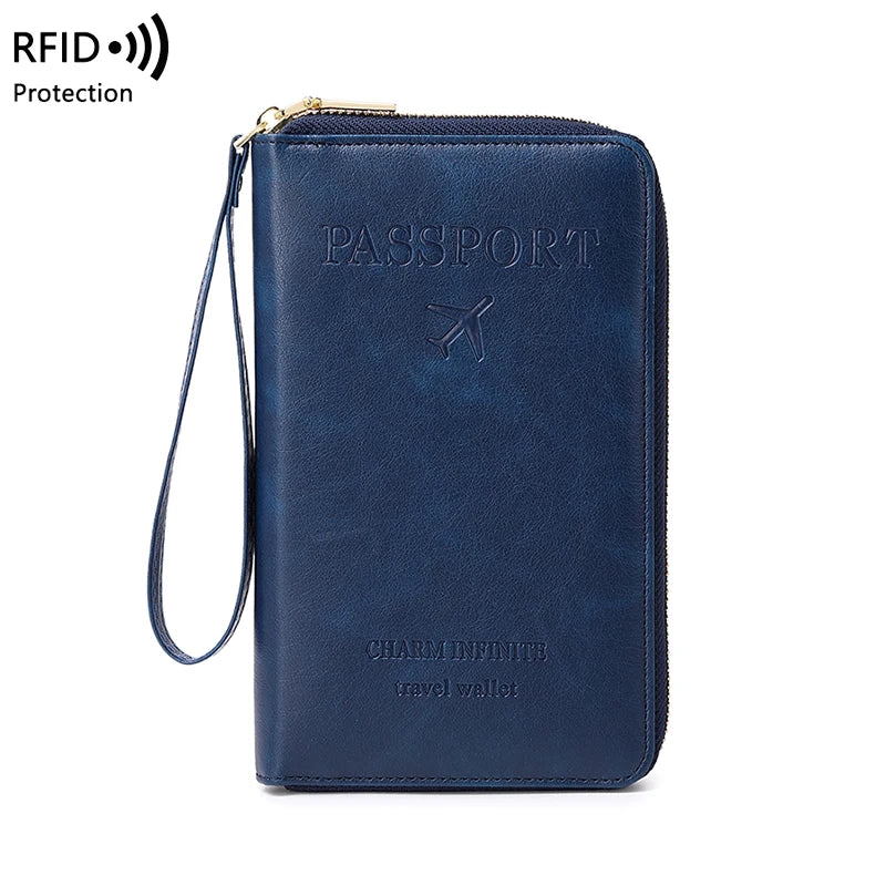 RFID Blocking Passport Holder, Travel Wallet