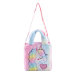 Kids Bags Shoulder Bags Cartoon Embroidered Plush One Shoulder Bag.