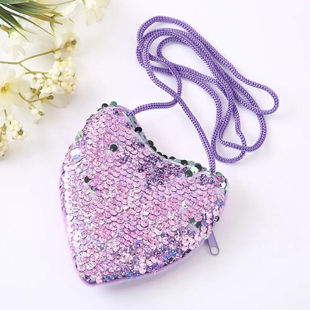 Decorative Kids Tote Bag Heart/Round Shape Shoulder HandBags Kids Coin Purse Bag.