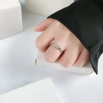 Fashion 925 Sterling Silver Simple Twisted Wire Rings For Women Wedding Fine Jewelry.