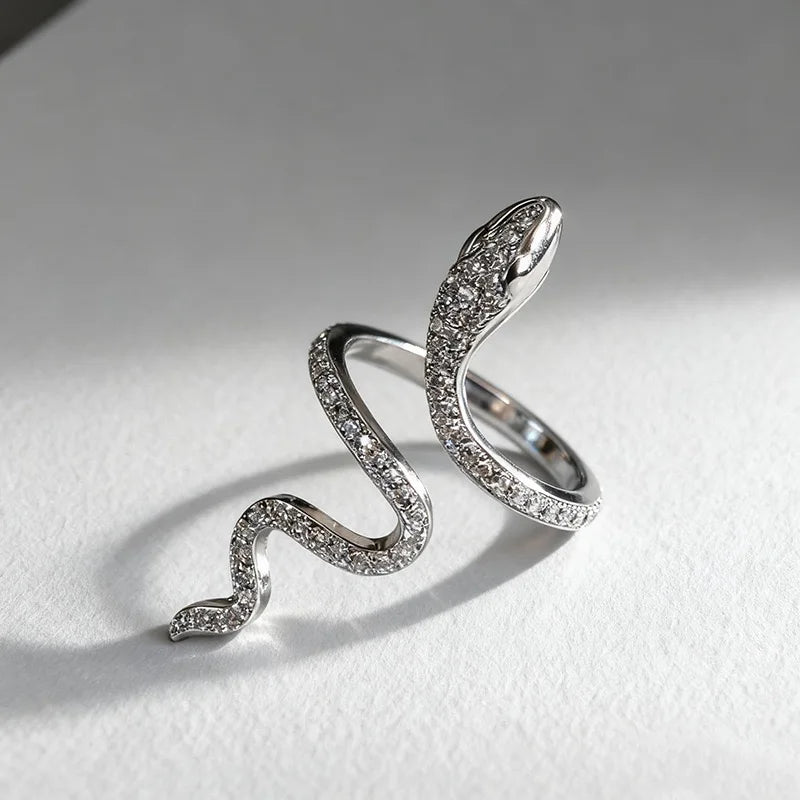 925 Sterling Silver Snake Rings For Women
