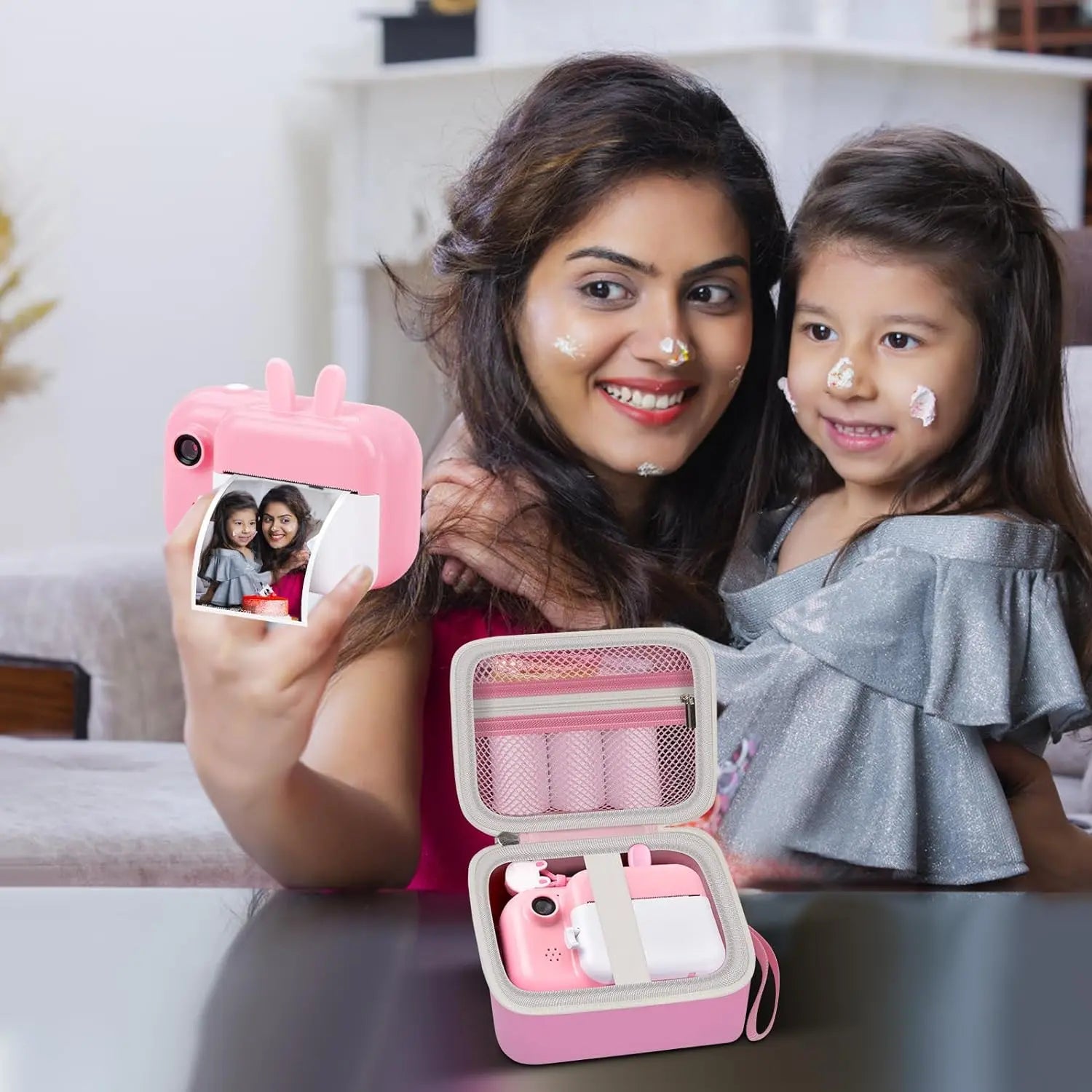 Kid Camera Case Compatible with Instant Camera Digital Video Cameras Storage Holder Bag for Girls (Only bag).