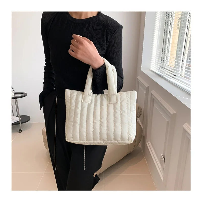 Bags for Women 2025 New Large Capacity Simple Niche Handbags Women's Cotton Clothes.