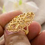 Rings for Women Gold Color Fashion Jewelry Rings Woman Girl, Arab Jewelry Symbol of Wealth