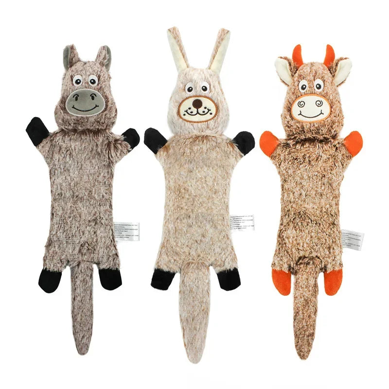 Pet Training Toy - Durable Chew Resistant Squeaky Plush Toy for Dogs Puppies, Interactive Molar Teething Supplies
