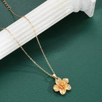 Fashionable cross-border floral necklace; light luxury clavicle chain; simple necklace; high-end jewelry for women
