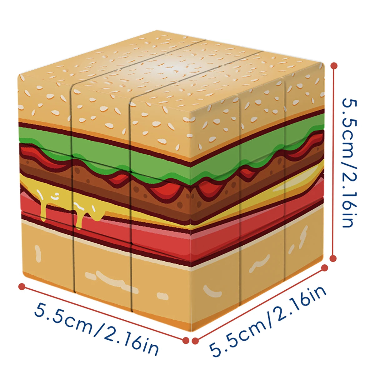 Magic Cube 3D UV Hamburger puzzle