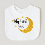 Moon Star My First Ramadan Baby Bibs Boys Girls Cotton Bib Newborn Saliva Bib Eid Mubarak Muslim Islamic Festival Keepsake Gift