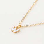Name Initial Necklace For Women Simple Enamel A-Z Alphabet Pendants Choker Letter Necklaces Fashion Clavicle Chain Jewelry Gifts