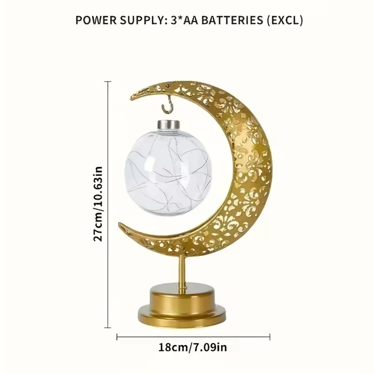 Ramadan LED Star Moon Round Ball Light Decorative Lamp