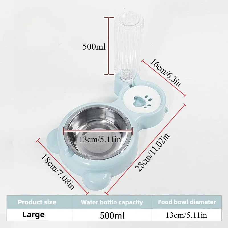 Pet Water Dispenser for Cats and Dogs, automatic Water Storage Pet Food Bowl