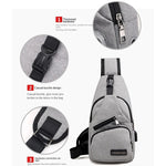 Fashion Casual Crossbody Bag Small Men's Shoulder Bag.