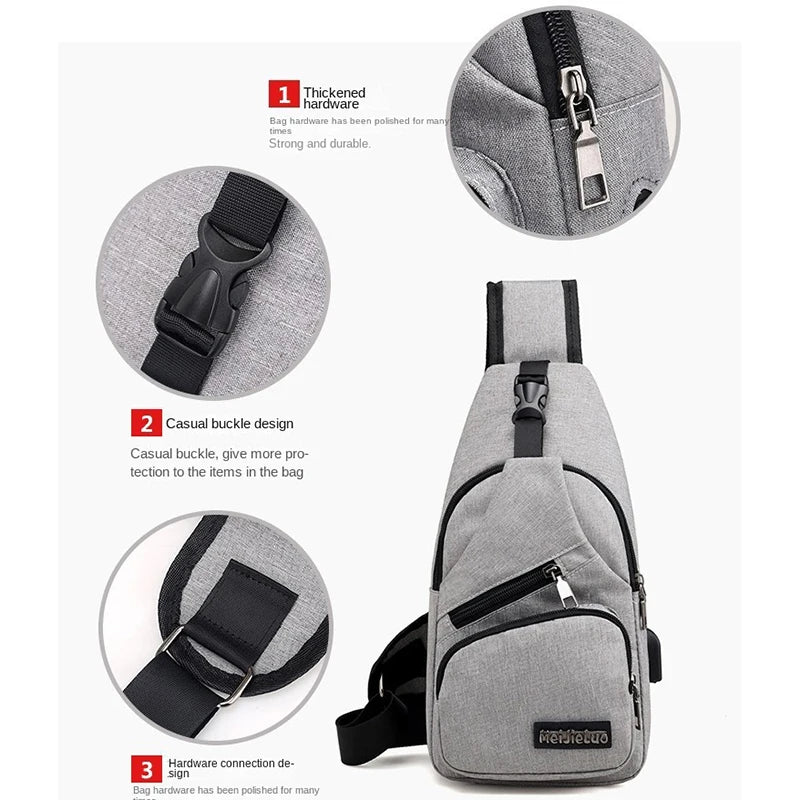 Fashion Casual Crossbody Bag Small Men's Shoulder Bag.