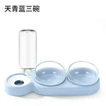 Pet Cat Food Bowl, Splash - Water proof, Three Bowl Neck Protection, Automatic Feeder, Water Storage Dispenser