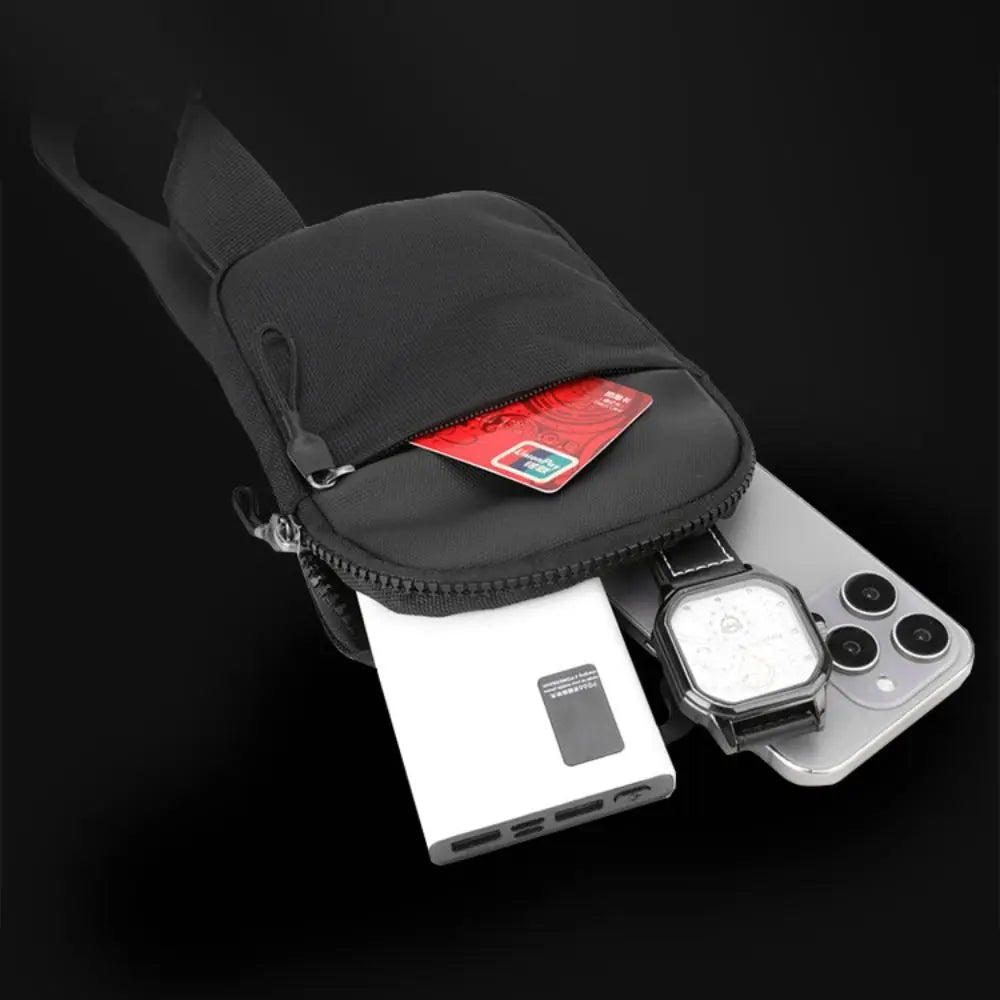 Men's Chest Bag Fashion Small Canvas Shoulder Crossbody Bags for Man.