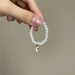 Mini Pendant Letter Pearl Necklace